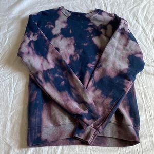 TieDye Pink and Navy Crewneck